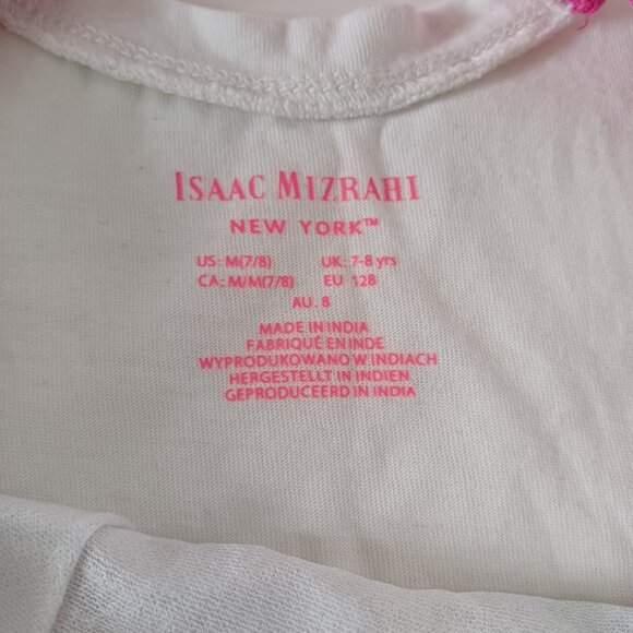 Isaac Mizrahi NY Sequin Travel Theme Strap Back Girl's T-Shirt Size M (7/8) - Picture 5 of 8